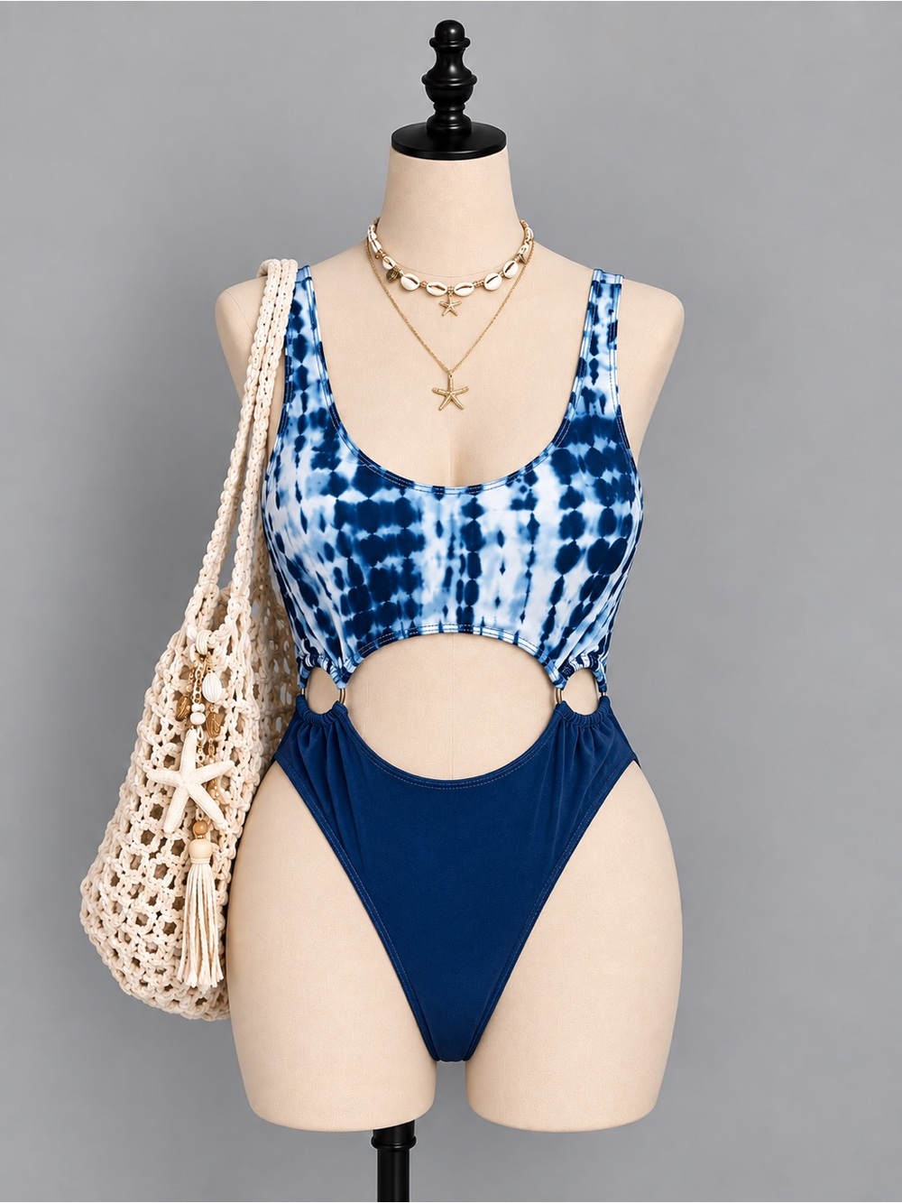 Victoria Secret PINK Blue Tie-Dye Velvet 1 Piece